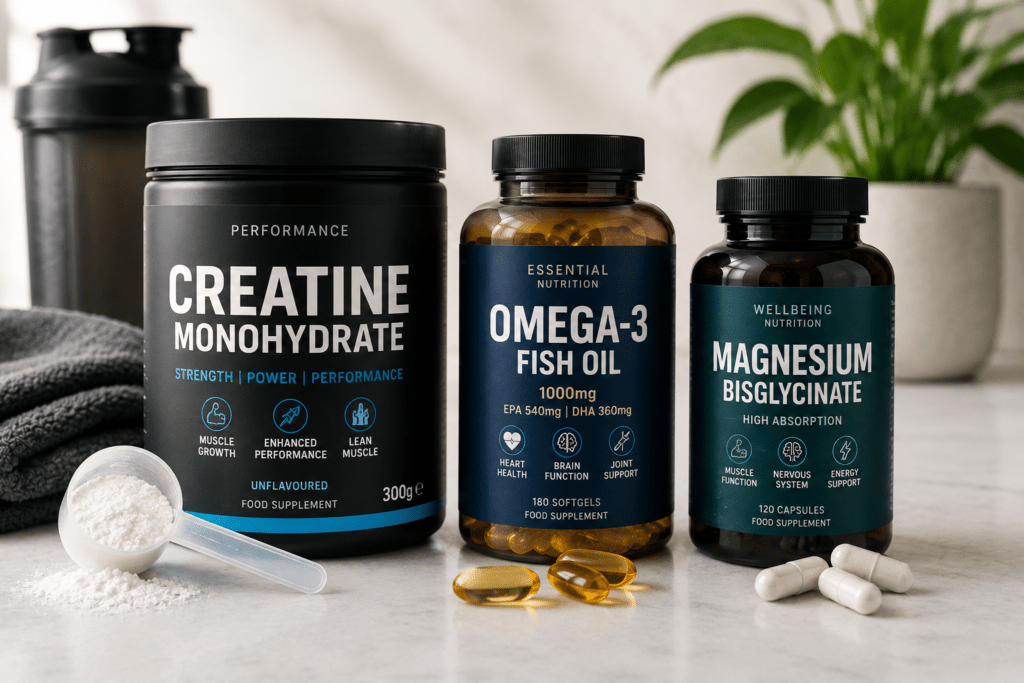 Creatine-omega-3-magnesium-supplements