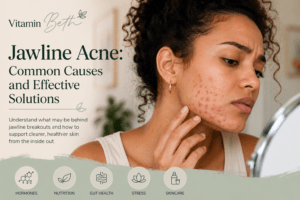 Jawline acne may be influenced by hormones, stress, skincare, inflammation and internal health factors.