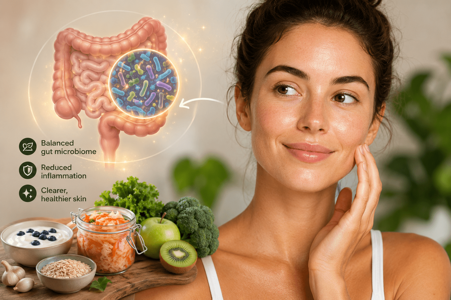 healthy gut clear skin